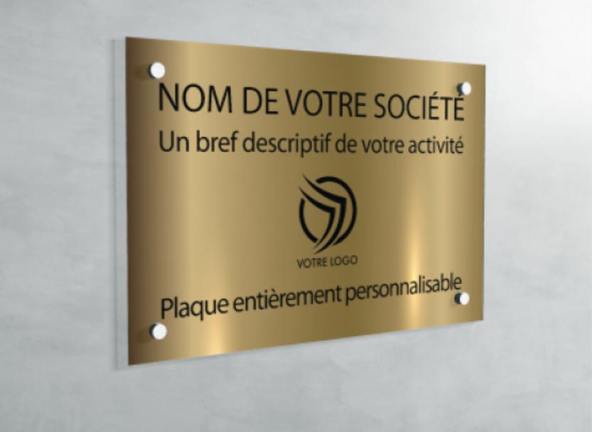 plaque professionnelle gravée